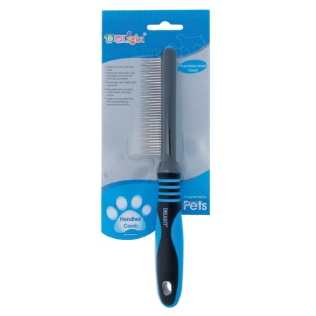 Delight comb, with rings, discharging 18/19 teeth 12/20 mm, black and blue-3