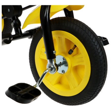 Three -haired bike Vivat 1, Black/yellow abstraction print-6