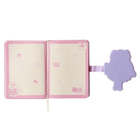 Gift notebook, A6+, 132 sheets, color block, with a curly knife, PVC cover, "anime", mix-8