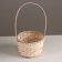 Basket woven, D16x10xh32cm, white, bamboo