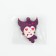 Key keychain wooden anime "Kuromi" 4.7 x 6 cm