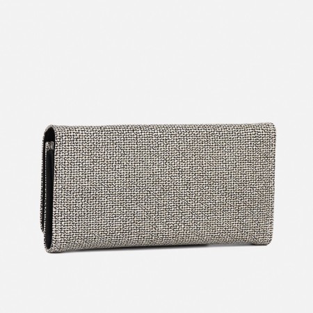 Women's wallet on magnet, gray color-1
