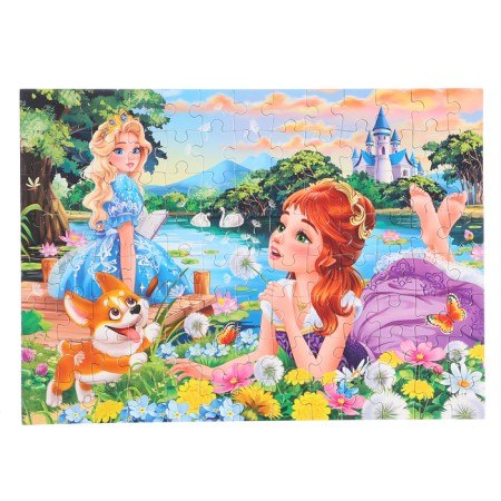Puzzles "Sisters-Princesses in the meadow", 104 elements-1