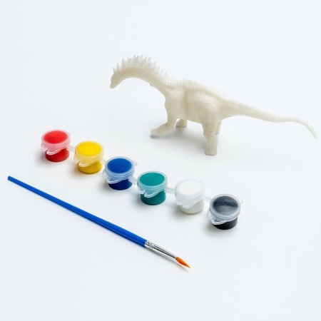 Set for creativity "Color the allosaurus", paint 6 colors of 2 ml, brush