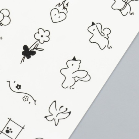 Tattoo on the body black "Cute Pegasus" 14x7.5 cm-2