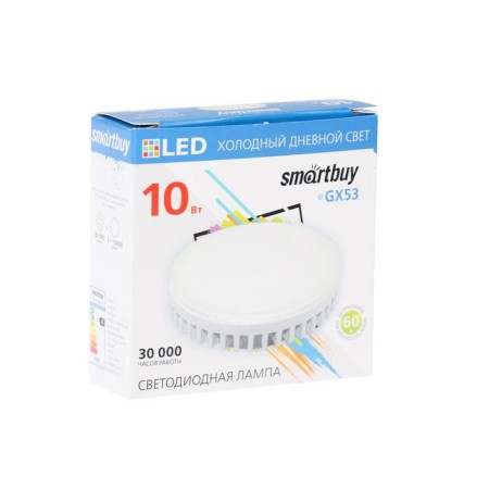 LED LED SMARTBUY Tablet, GX53, 10 W, 6000 K, matte glass, cold white light-3