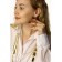 Set 2 objects: earrings, “unison” beads rectangles, color gold, 80 cm