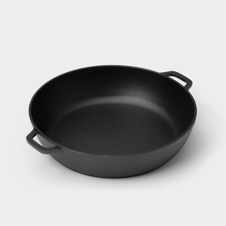 Cast iron roasting wild kitchen, d = 28 cm, shoulder blade and sponge in the kit-3
