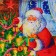 New Year. Gift package "Santa Claus at the Christmas tree", 11.5 x 14.5 x 6.5 cm.