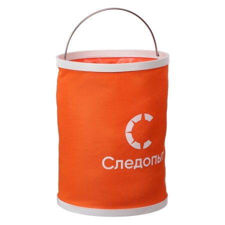 A folding rally bucket, 13 l, orange, without a case-1