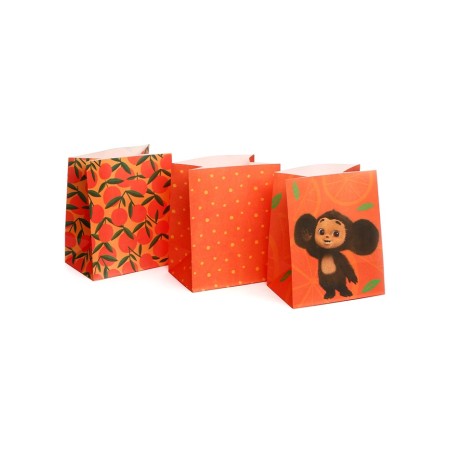 A set of craft packages with stickers, Cheburashka, 18x22x12 cm-1