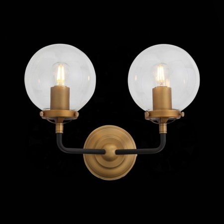 Sconces st. SL234.401.02. Varieta. 2x40 watts, E27, 36x27 cm, black color, gold-1