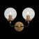 Sconces st. SL234.401.02. Varieta. 2x40 watts, E27, 36x27 cm, black color, gold