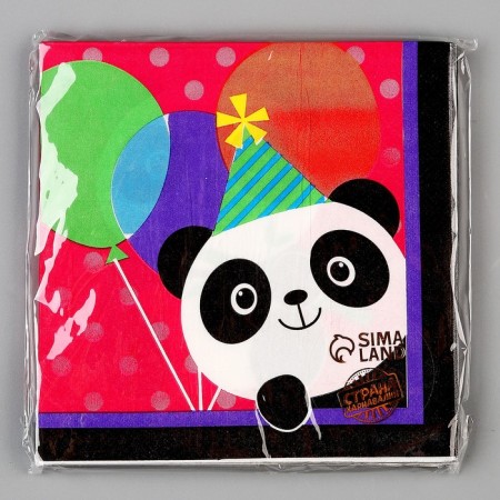 Paper napkins "Panda with balls", in a set of 20 pcs.-4