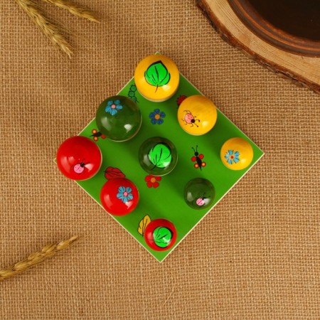 Set for the development of the logic "Mushrooms", 9 pcs 3-5 cm, board 12x12 cm-1