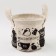 Textile basket "Life with the taste of happiness" 14x12cm