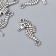 Decor Metal for creativity "Sea Horse" silver G265B795 3.3x1.7 cm