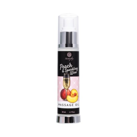Secret Play massage oil with a peach and champagne aroma, 50 ml