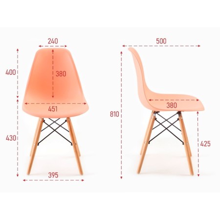 Stool "Eames" Hyh-a304 peach-2