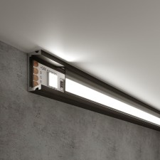 Overhead aluminum profile for Elektrostandard LED tape, LL-2-ALP006, 2000x15x6 mm, black color black