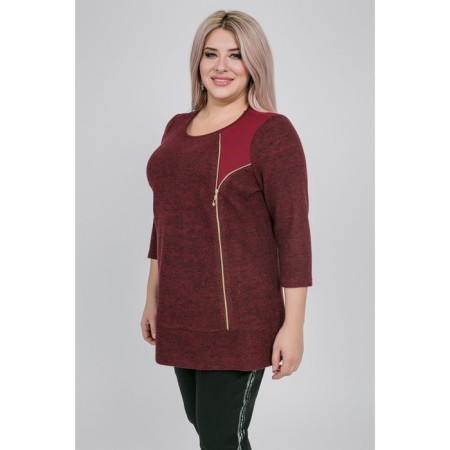 Women's tunic, size 56, burgundy color-4