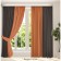 Set of curtains "Canvas", size 200x260 cm, 2 pcs, color wenge, orange