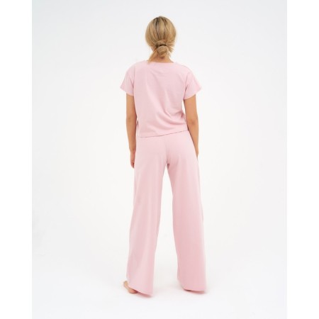 Female pajamas (T-shirt and trousers) KAFTAN "BASIC" size 48-50, pink color-4