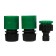 Set: pistol-sprayer, connector 1/2 "(12 mm), Connector with Aquastop 1/2" (12 mm), plastic, Greengo