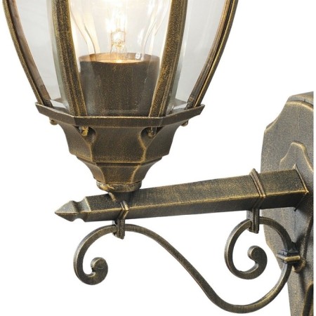 Fabur lamp, 95W E27, black color, gold, IP44-3