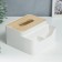 Casket plastic d/napkin+stand "Scandinavian style" white 10x17.5x17.5 cm