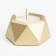 Candle "Hexagon. Marble" in the candlestick of gypsum is small, 7x3.5cm, gold