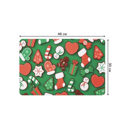 A set of napkins for setting the table "Gingerbreads", rectangular, rounded edges, size 30x46 cm, 4 pcs-2