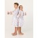 Children's robe with a hood, height 128 cm