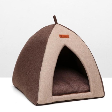 House "Vigva", Rogozhka, Foamen, 40 x 40 x 42 cm, beige/brown