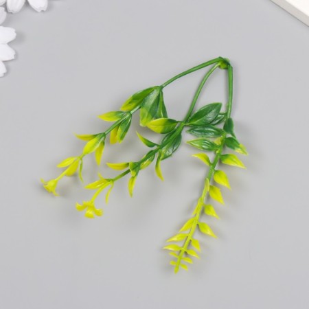 Artificial plant for creativity "Iglitsa with flowers" set of 6 pcs yellow 12.5 cm-3