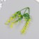 Artificial plant for creativity "Iglitsa with flowers" set of 6 pcs yellow 12.5 cm