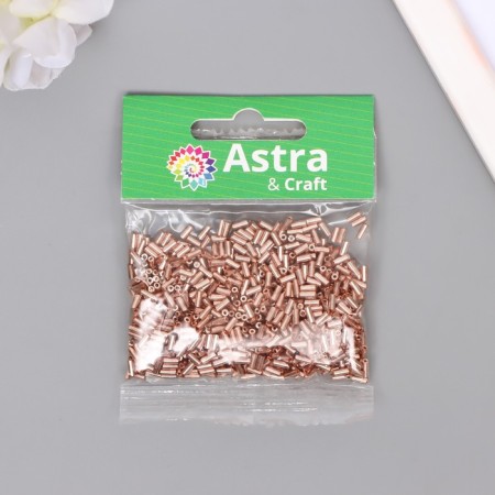 Glass "Astra" 5 mm, 20 g, pink gold-2