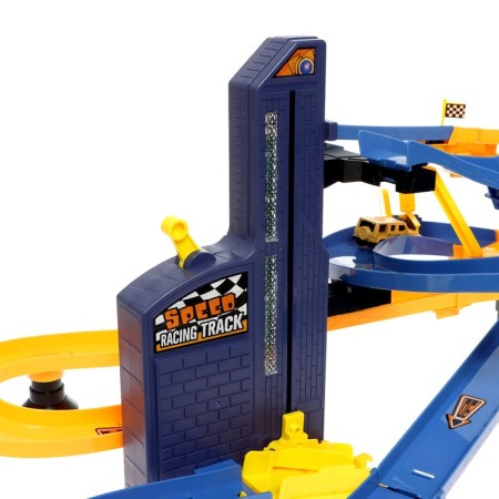 Speed ​​Auto Trade, multi -level, with an elevator, cars in the kit, works from batteries-11