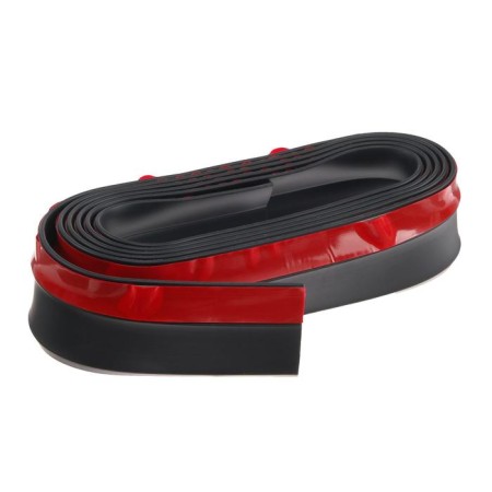 Protective tape of the torso bumper skirt, length 2.5 m, height 5 cm, black