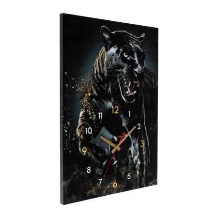 Carty clock wall interior "black panther in motion", silent, 50 x 70 cm-3