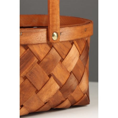 Wicker basket 23 x 18 x 12 cm, handle h = 13 cm, natural-4