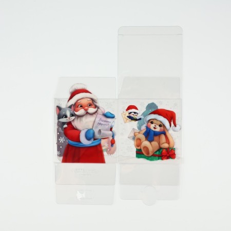 PVS gift box, Santa Claus, 10 x 10 x 10 cm, New Year-9