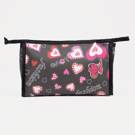 Cosmetic bag with lightning, black color-1