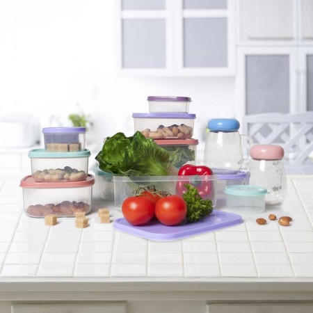 Container Round shares, food, 300 ml, lilac color-4