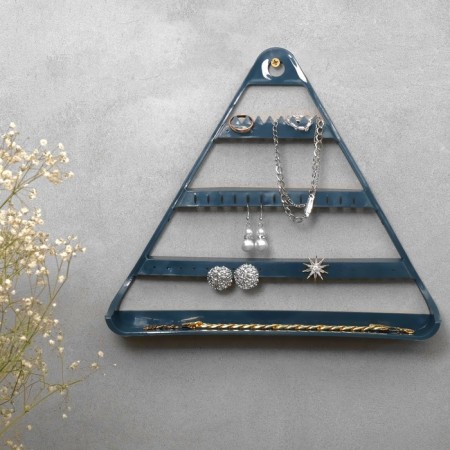 Organizer for jewelry "Triangle", blue color, 29 × 25 × 5 cm-1