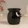 Aroma lamp ceramics "Stop! It's time to catch Zen" Black 7.2x7.2x7.8 cm