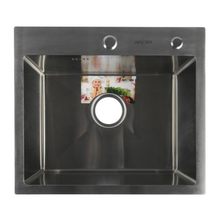 Kitchen sink Aflorn Af95044, Sredal, S = 3.0 and 0.8 mm, 50x44x22 cm, siphon, satin