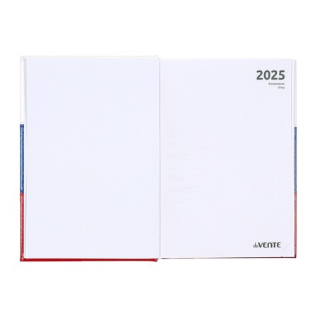 Dated diary 2025, Devente. Flag, a5 168 sheets, a solid cover of leatherette with foam, foil embossing, perforation, liesse, block 70 g/m2-4