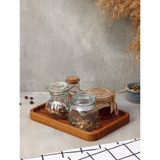 ADELICA tray, 21 × 15 × 2 cm, oak
