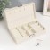 Casket to the leatherette for jewelry "White matte" 6.5x12.6x21 cm